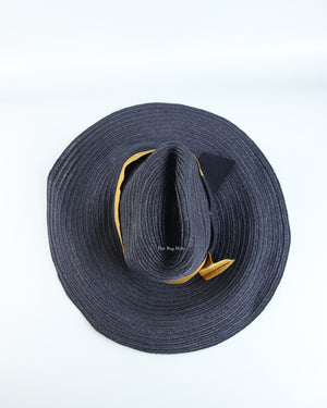 Hermes Blue Sun Hat Summer Hat Panama Hemp size 56-Image-6