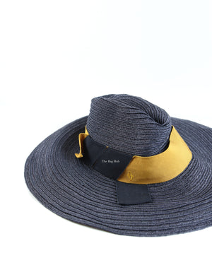 Hermes Blue Sun Hat Summer Hat Panama Hemp size 56-Image-1