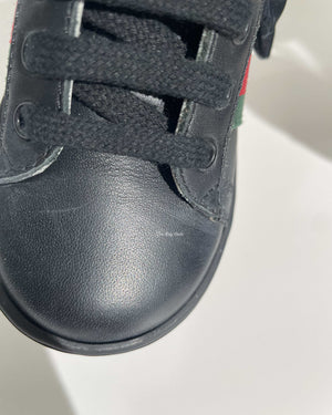 Gucci Black/Red/Green Web Toddler Low Top Sneakers Size 21
