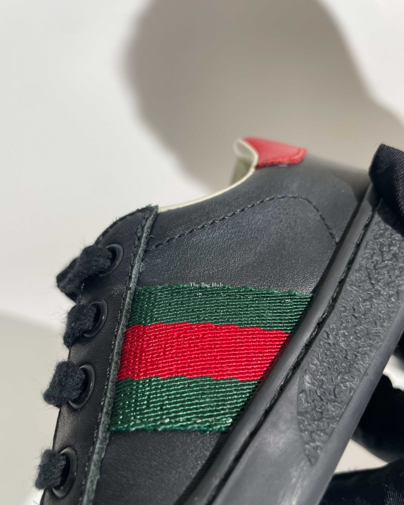 Gucci Black/Red/Green Web Toddler Low Top Sneakers Size 21