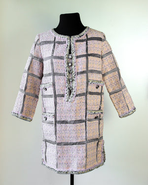 Chanel Pink Tweed Shift Dress size 40-2