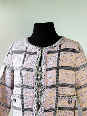 Chanel Pink Tweed Shift Dress size 40-4