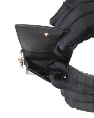 Dior Black Cannage Lady Dior Flap Card Holder