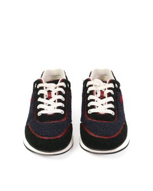 Chanel Black/Red/Navy Sneakers Size 37.5