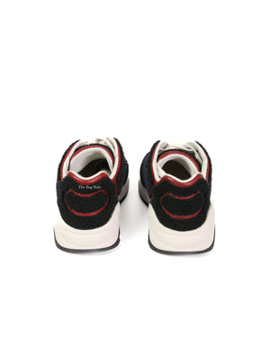 Chanel Black/Red/Navy Sneakers Size 37.5
