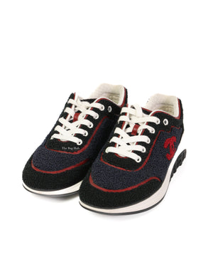 Chanel Black/Red/Navy Sneakers Size 37.5