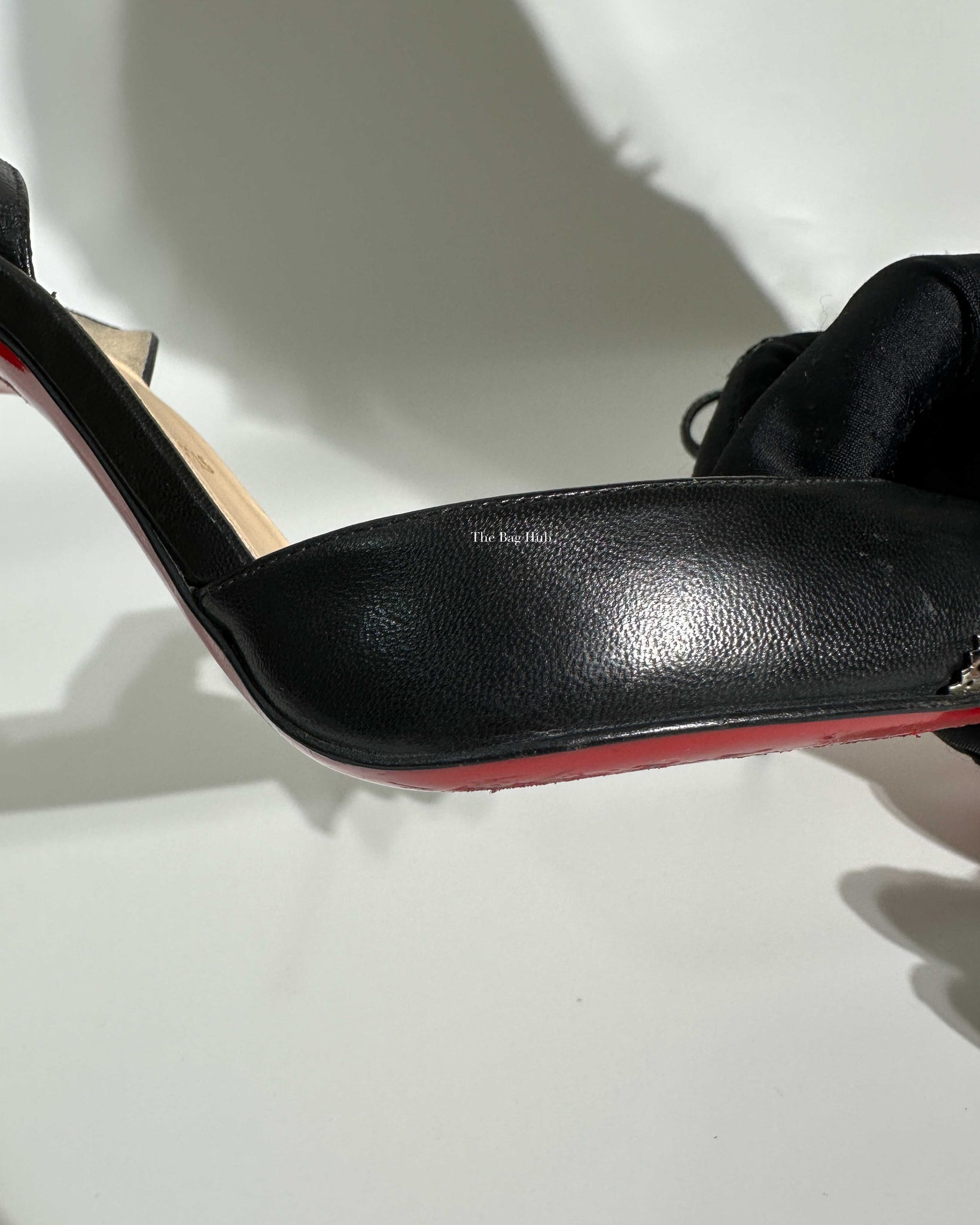 Christian Louboutin Black Calamijane Slingback Pumps size 36.5
