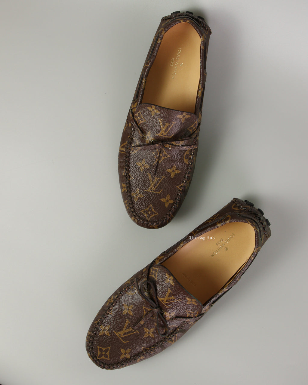 Louis Vuitton Monogram Arizona Moccasins Driving Loafers Men's Size 38.5
