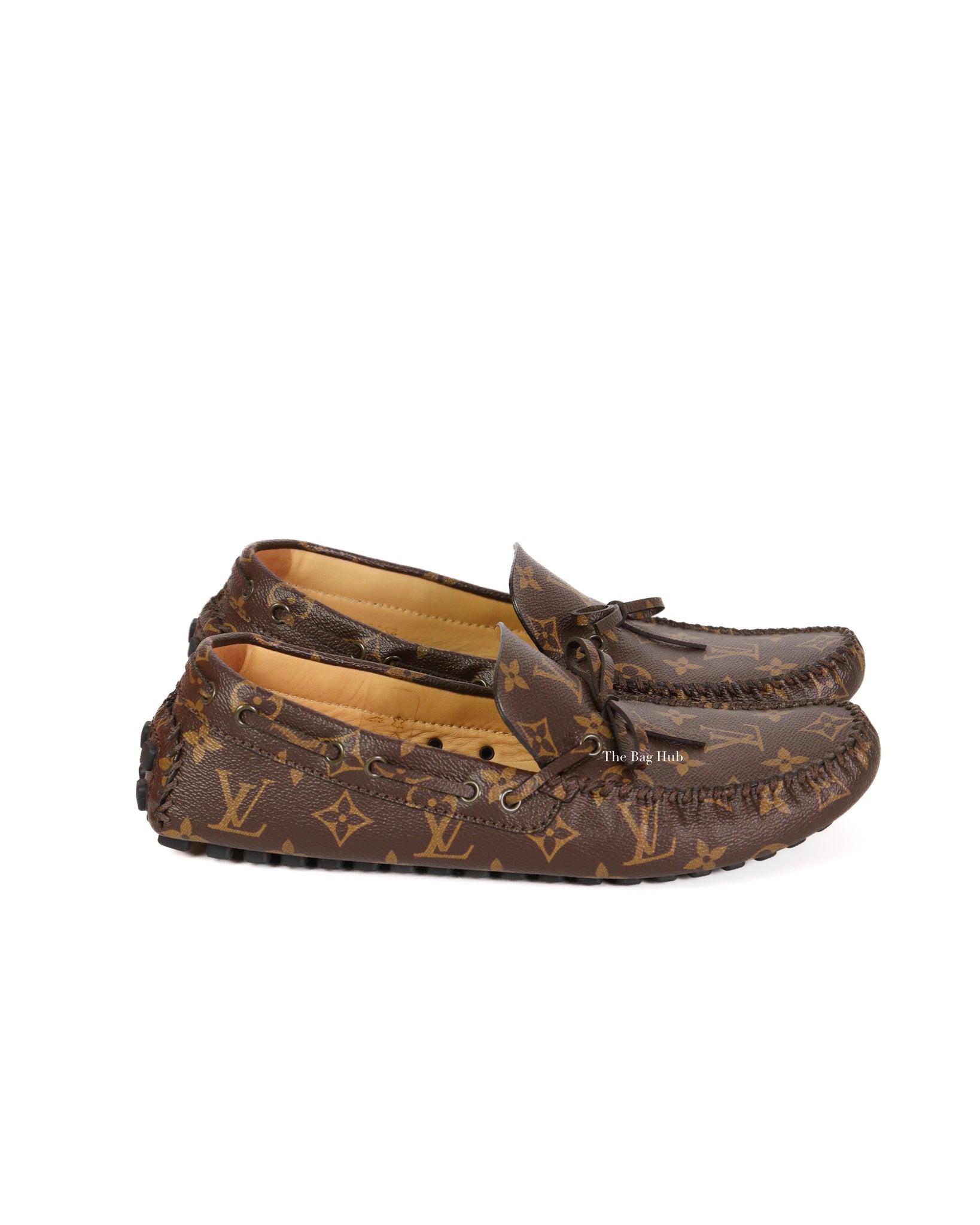 LOUIS VUITTON Arizona Moccasin Monogram Canvas Men's Shoes