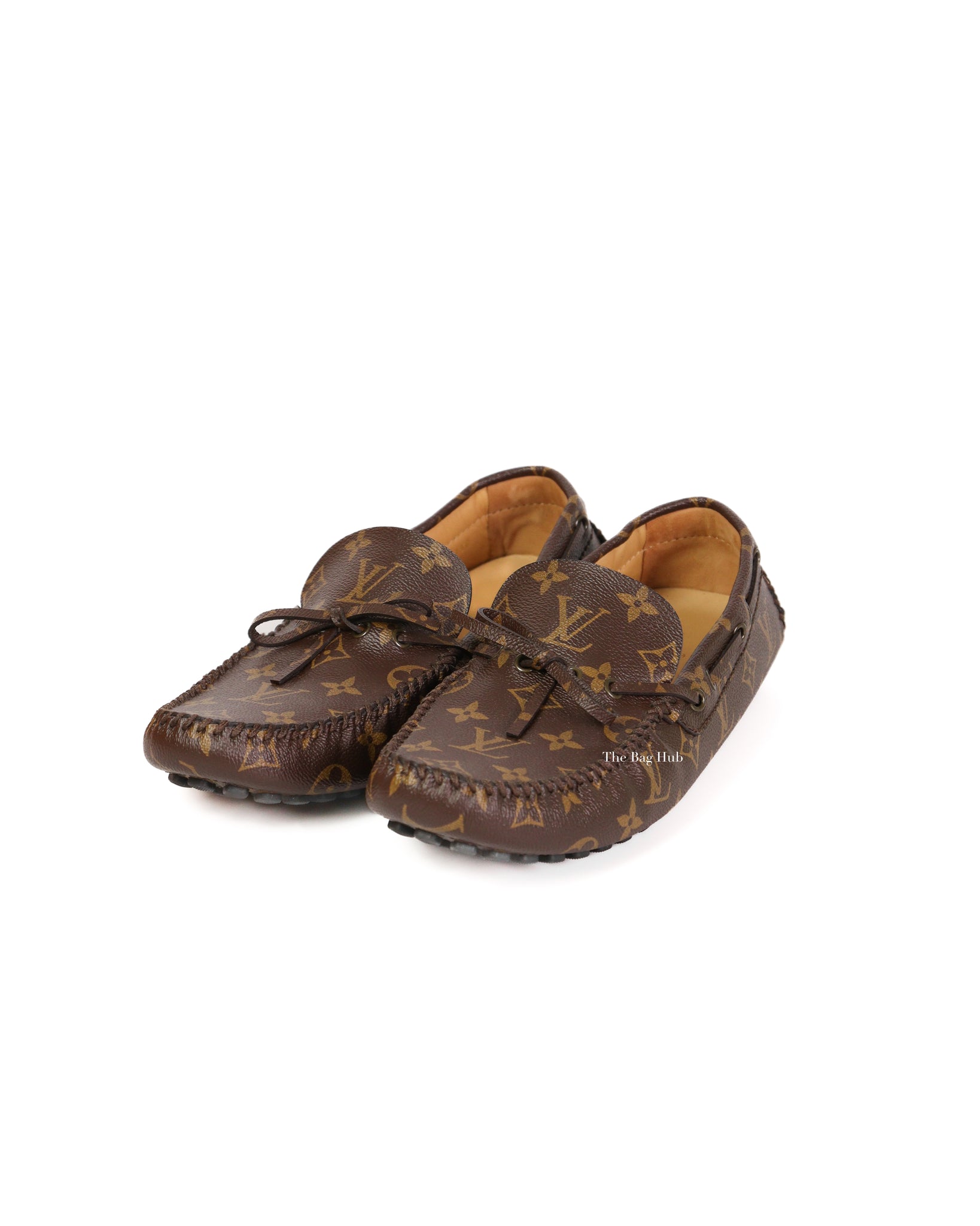 Louis Vuitton Monogram Arizona Moccasins Driving Loafers Men's Size 38.5