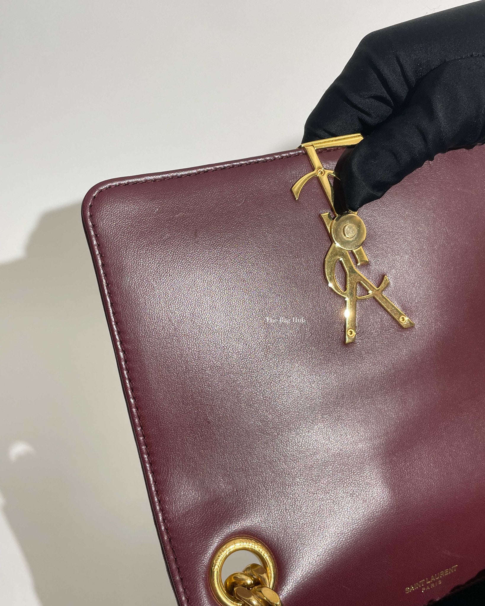 Saint Laurent Burgundy Vicky Medium Bag-14