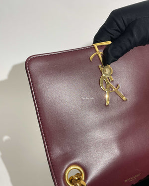 Saint Laurent Burgundy Vicky Medium Bag-14