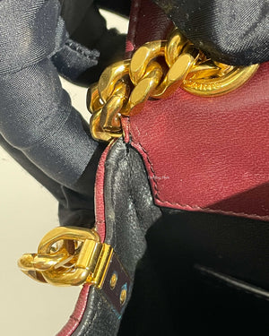 Saint Laurent Burgundy Vicky Medium Bag-17