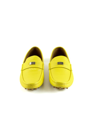 Gucci Yellow New Men's Driving Loafers Size 38.5-3