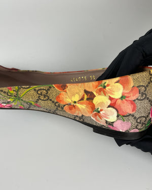 Gucci Blooms GG Supreme Ballet Flats Size 38-11