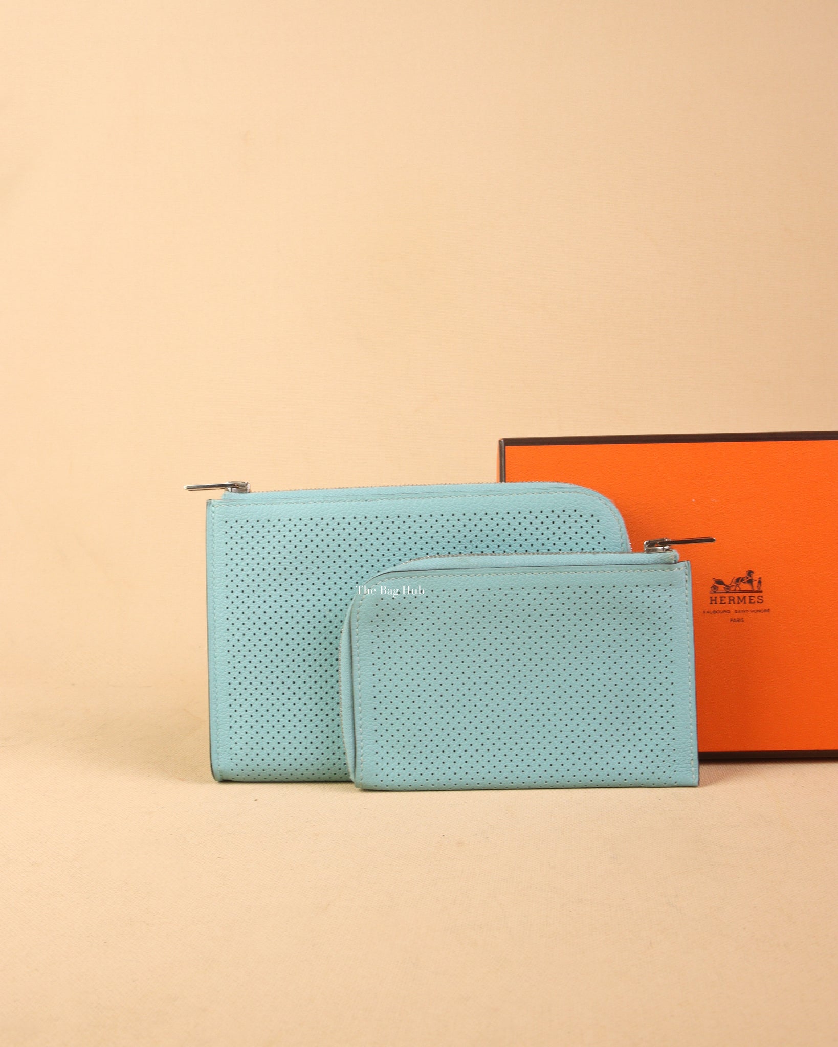 🐴 HERMES Menthe Green 拼色卡片套散子包Calvi Duo Card Holder Coins