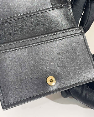 Dior Black Cannage Lady Dior Flap Card Holder