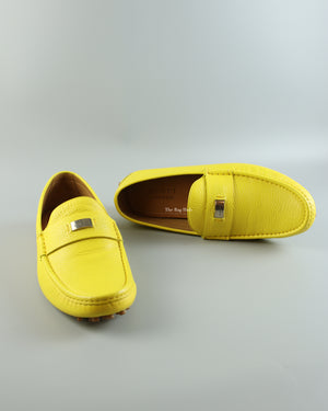 Gucci Yellow New Men's Driving Loafers Size 38.5-1