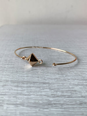 Hermes 18K Rose Gold Collier de Chien Rock Bracelet-2