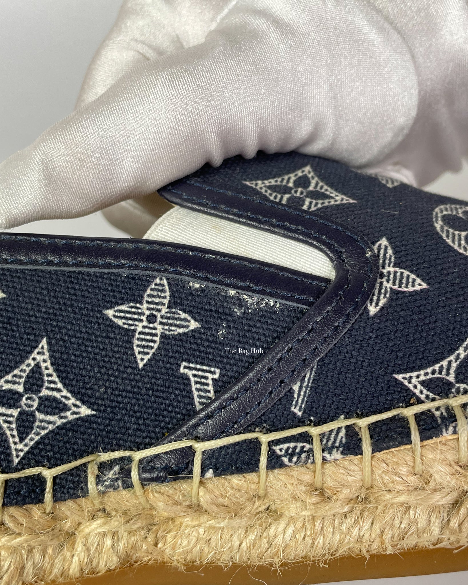 Louis Vuitton Navy Monogram Canvas Espadrilles Size 8 Men's - 10