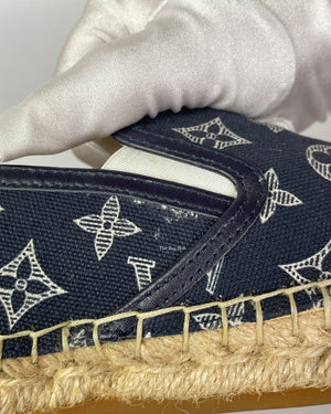 Louis Vuitton Navy Monogram Canvas Espadrilles Size 8 Men's - 10