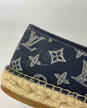Louis Vuitton Navy Monogram Canvas Espadrilles Size 8 Men's - 11
