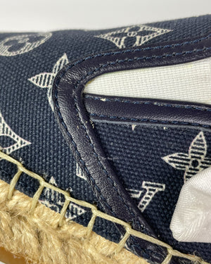Louis Vuitton Navy Monogram Canvas Espadrilles Size 8 Men's - 12