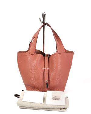 Hermes Rose The Laito Clemence Picotin 22 PHW