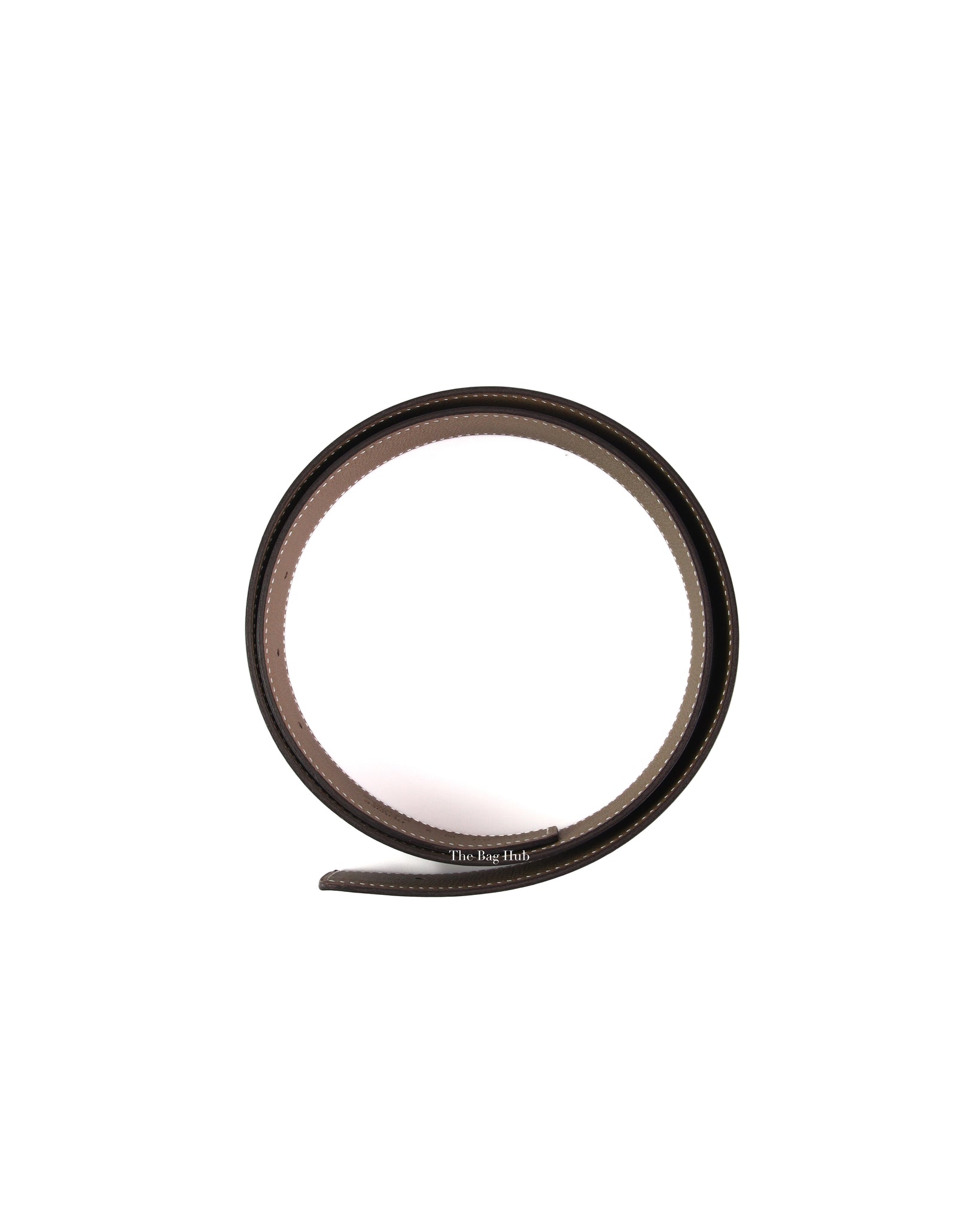 Hermes Black/Taupe Reversible Belt Strap Size 80