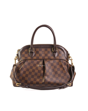 Louis Vuitton Trevi Handbag Damier PM Brown 2 Way Satchel Crossbody