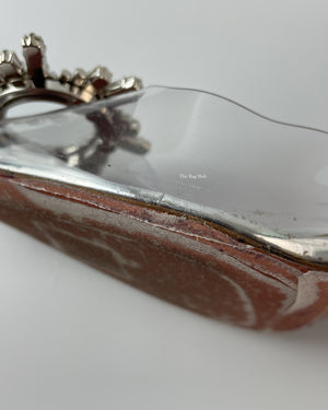 Amina Muaddi Belgium PVC Clear Transparent Buckle Crystal Embellished Pumps Glass 95MM Heel Size 39-11