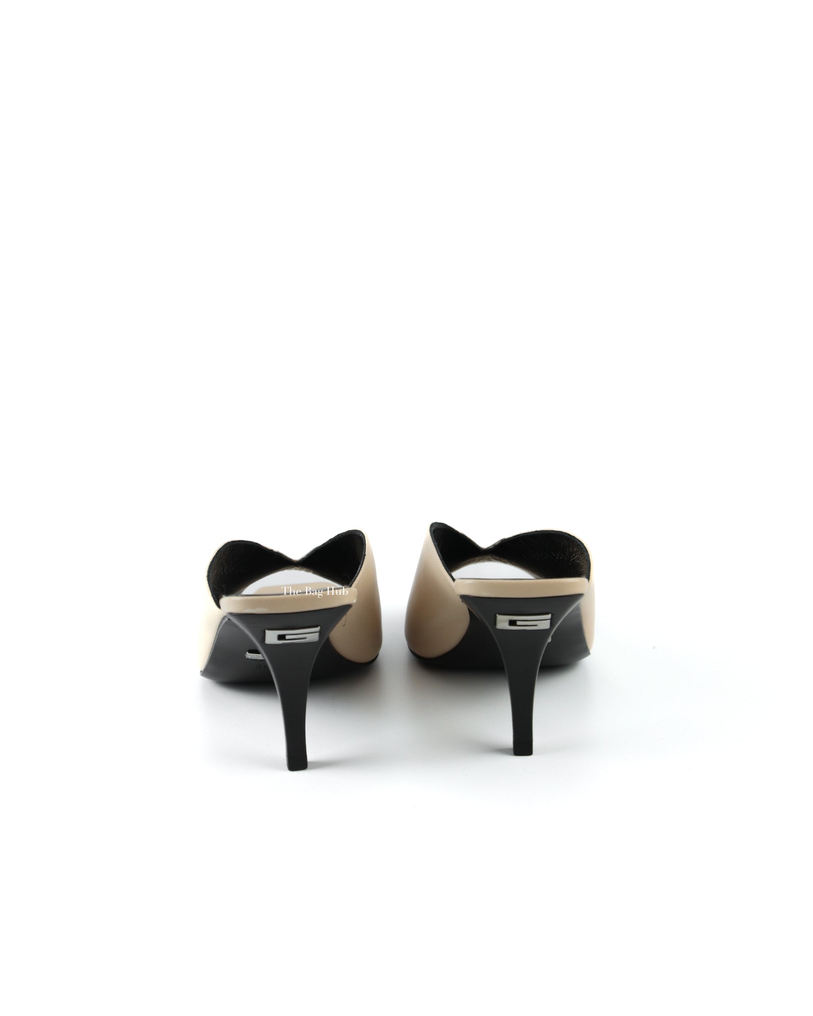 Gucci Nude Mid-Heel Open Toe Pump Sandals Size 36.5-7