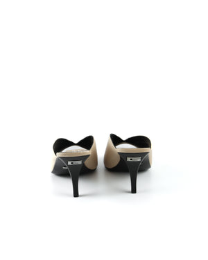 Gucci Nude Mid-Heel Open Toe Pump Sandals Size 36.5-7