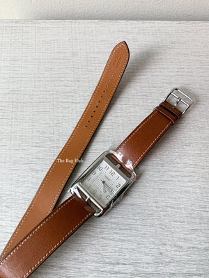 Hermes Natural Barenia Cape Cod Double Tour Watch-4