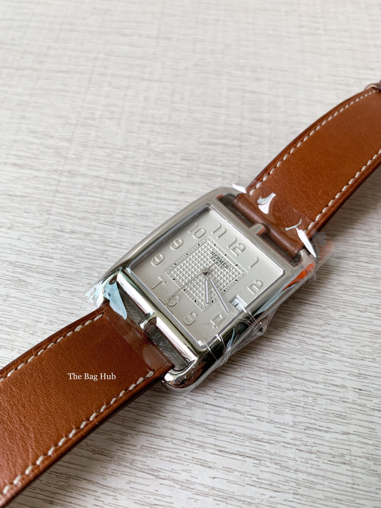 Hermes Natural Barenia Cape Cod Double Tour Watch-5