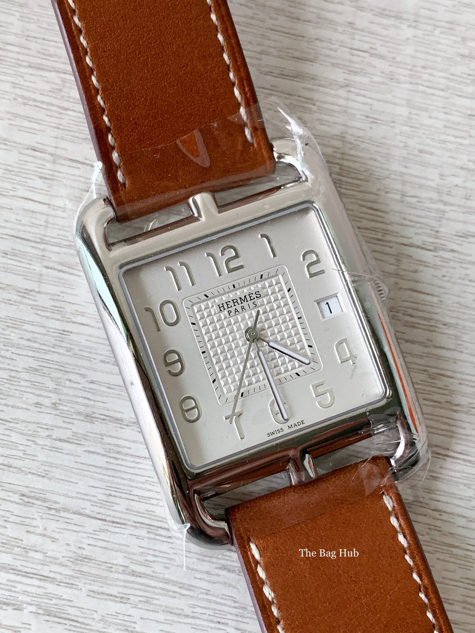 Hermes Natural Barenia Cape Cod Double Tour Watch-6