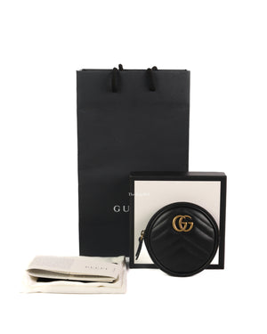 Gucci Black GG Marmont Coin Purse