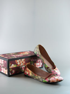 Gucci Blooms GG Supreme Ballet Flats Size 38-1