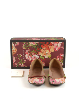 Gucci Blooms GG Supreme Ballet Flats Size 38-9
