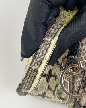 Fendi Multicolored Python and Fur Mini Monster Backpack Charm-17