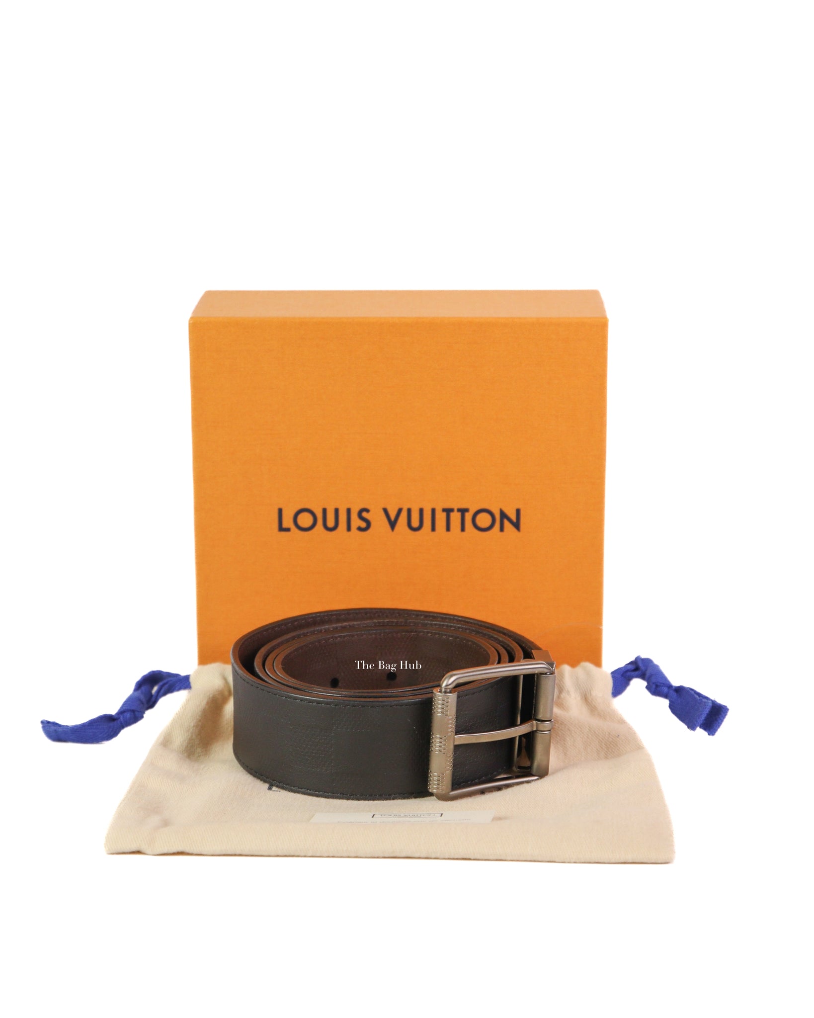 Louis Vuitton Black/Brown Damiere Print Reversible 40MM Belt 100CM