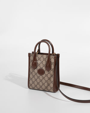 Gucci GG Supreme Interlocking GG Mini Tote Bag
