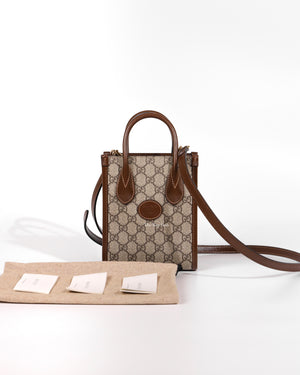 Gucci GG Supreme Interlocking GG Mini Tote Bag