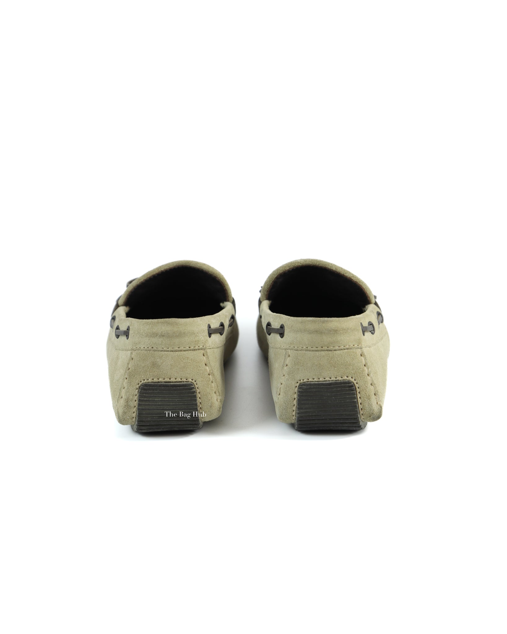 Bottega Venetta Mocca Intrecciato Suede Bow Slip On Loafers Size 39-8