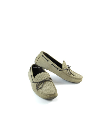 Bottega Venetta Mocca Intrecciato Suede Bow Slip On Loafers Size 39-2