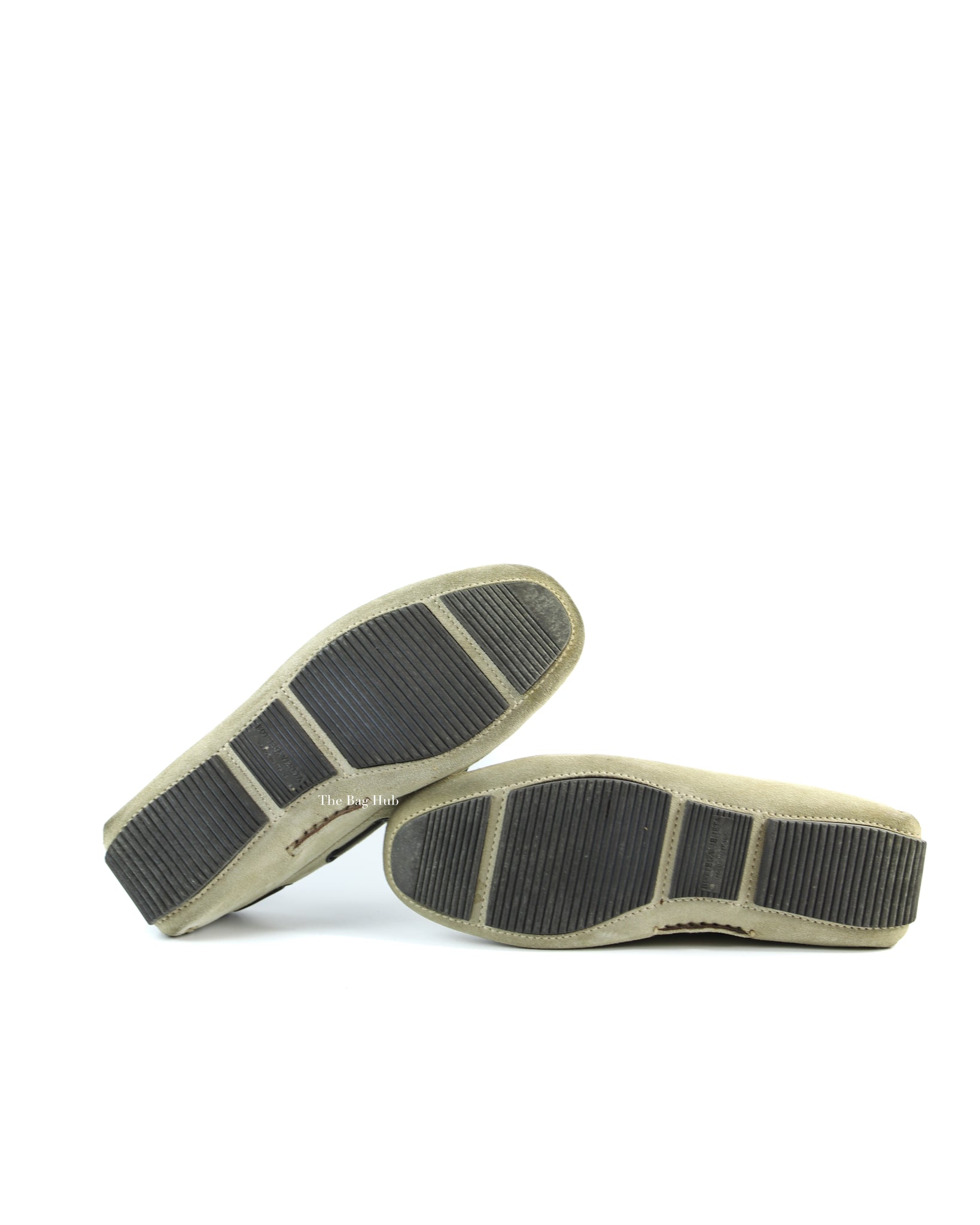 Bottega Venetta Mocca Intrecciato Suede Bow Slip On Loafers Size 39-9