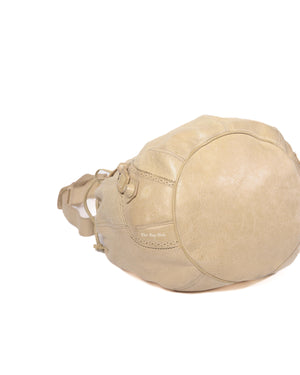 Balenciaga Beige Pompon G21 Hobo Bag