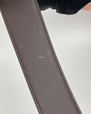 Hermes Red/Black Reversible Belt Strap Size 85-10