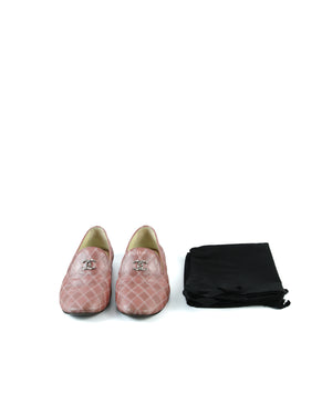 Chanel Metallic Pink Loafers 37.5 C-9