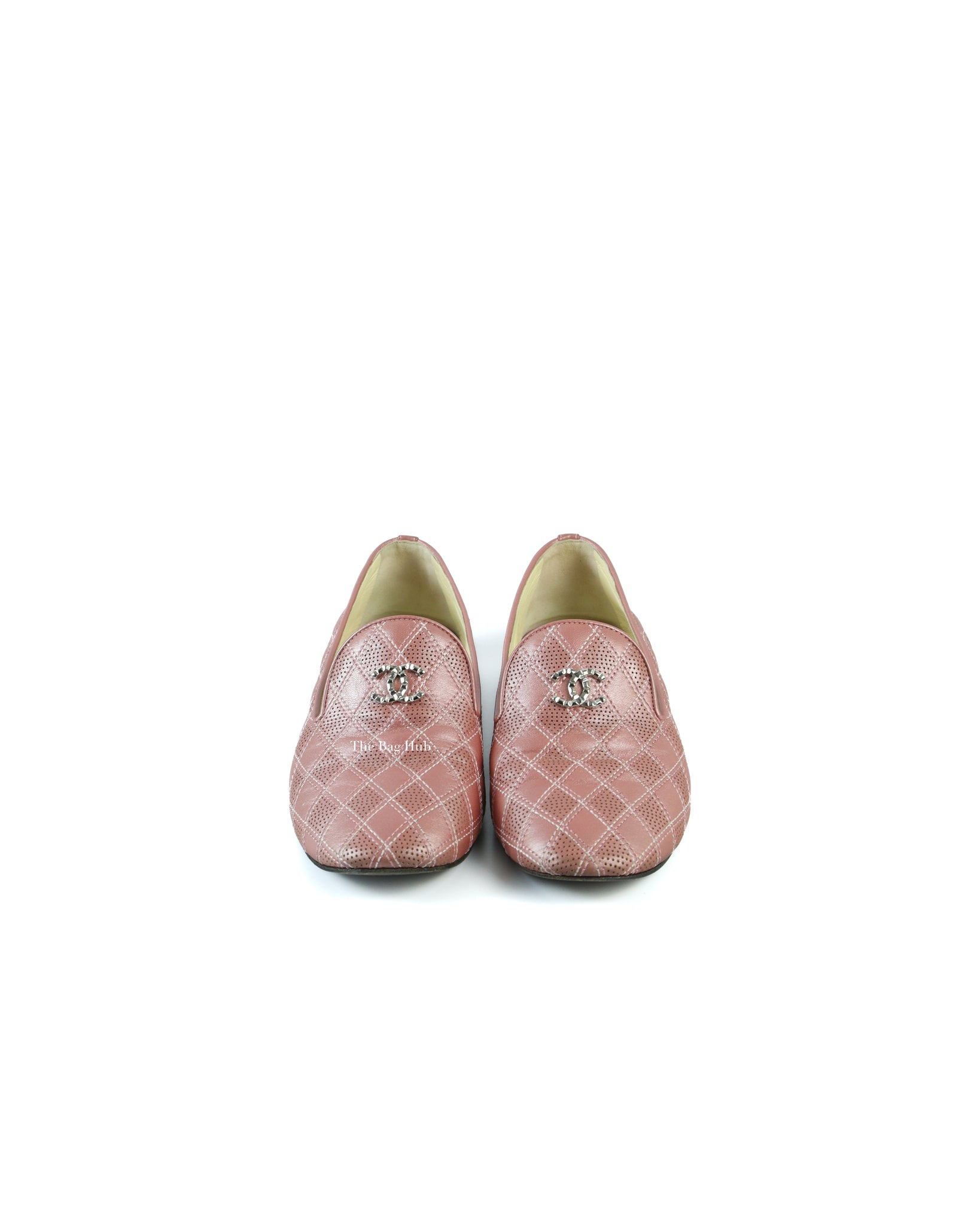 Chanel Metallic Pink Loafers 37.5 C-3